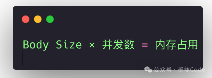 请求体缓存内存占用公式