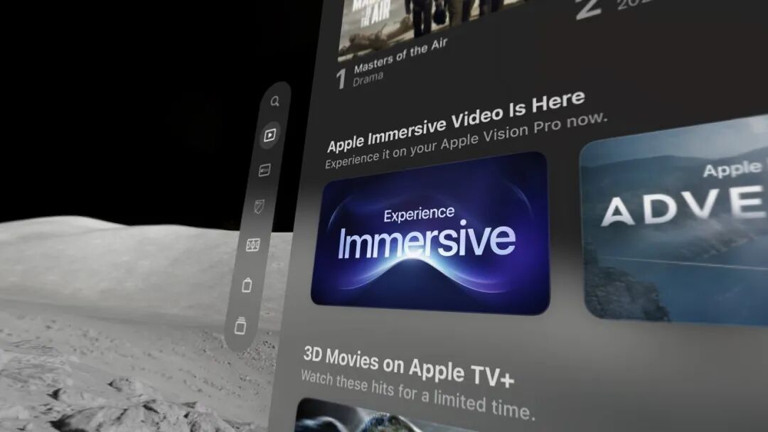 Apple Vision Pro上的Apple Immersive Video界面