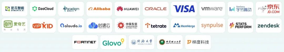 HAMi 社区的部分贡献者组织标志墙