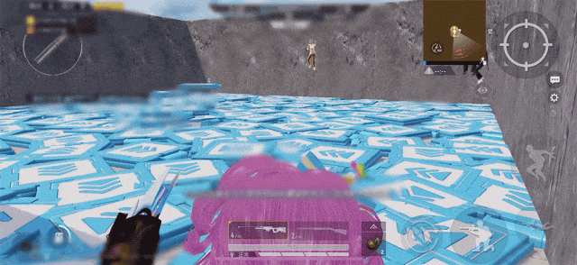 玩家在绿洲启元中创作的“蹦蹦床”刚枪玩法