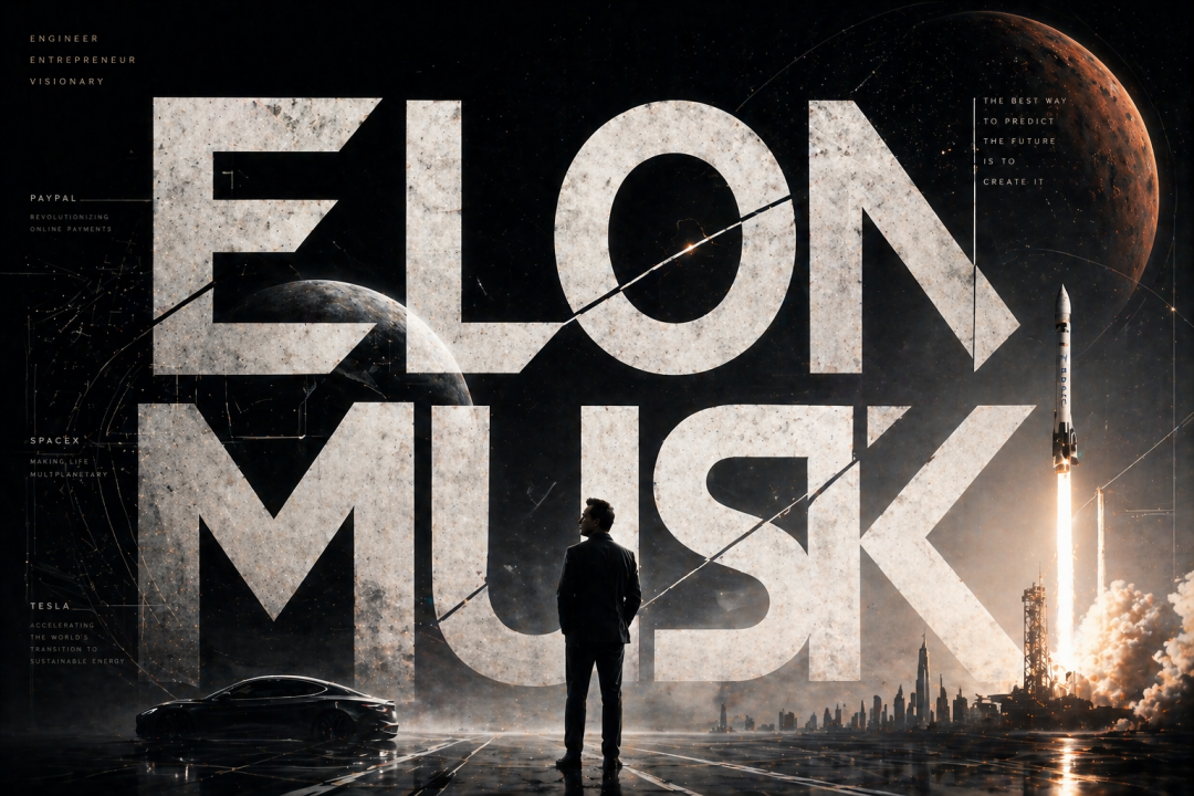 Elon Musk 太空科技主题海报