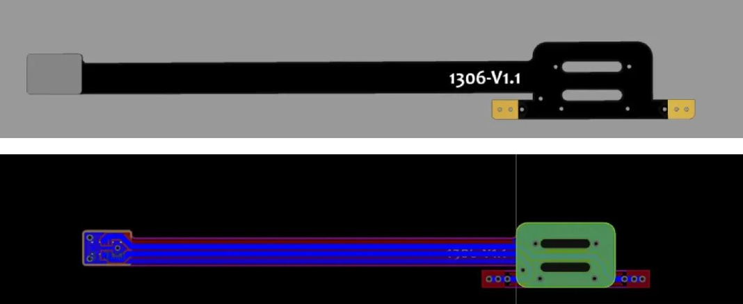 喇叭引出 FPC 排线,标注 1306-V1.1