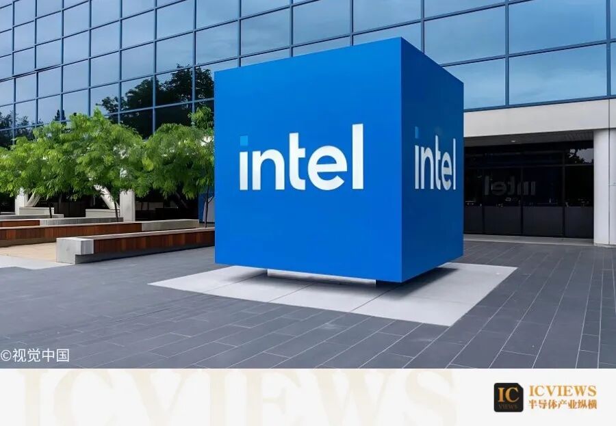 英特尔立方体雕塑——科技园区内的intel品牌标志