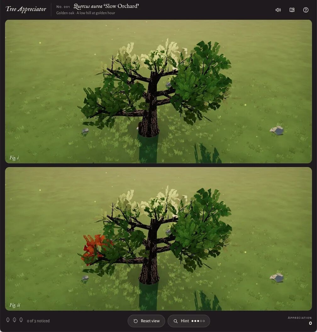 Tree Appreciator 找不同游戏界面