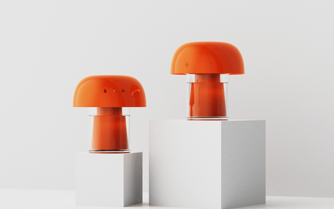 LIVJET橙色蘑菇造型加湿器双款展示