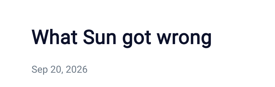 What Sun got wrong 文章标题