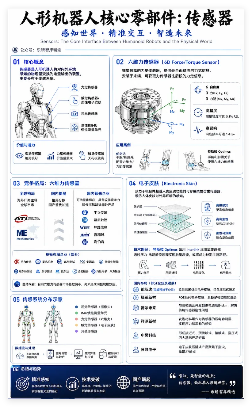 人形机器人传感器类型