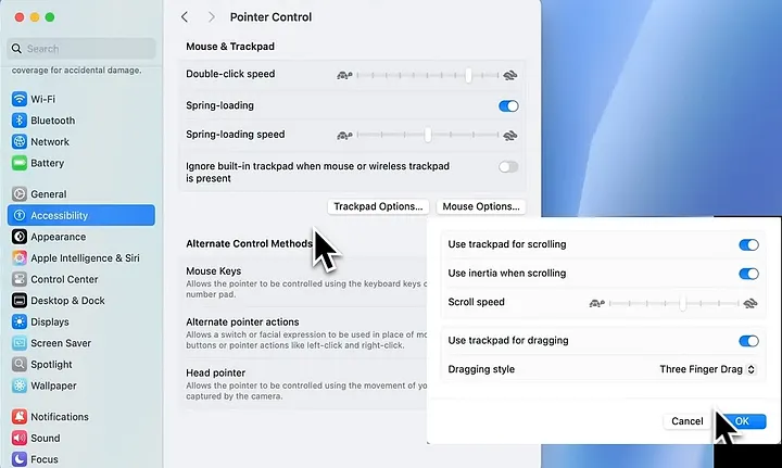 macOS 触控板手势设置