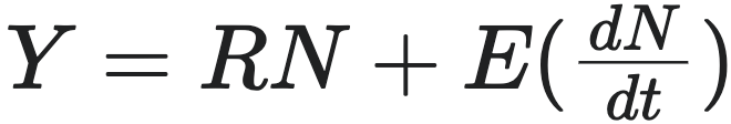 Y＝RN＋E(dN/dt)