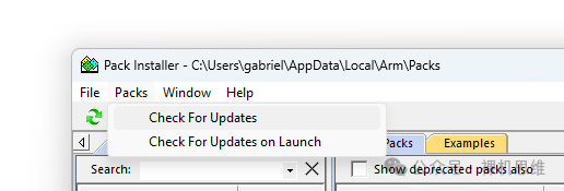Pack Installer 的更新菜单