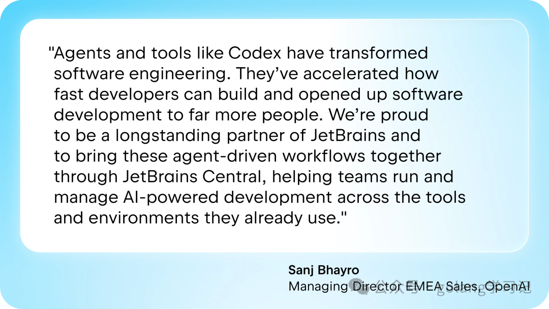 OpenAI高管对JetBrains Central的合作评述