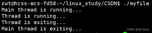 线程属性设置运行结果