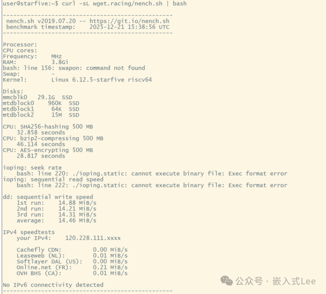 nench性能测试结果