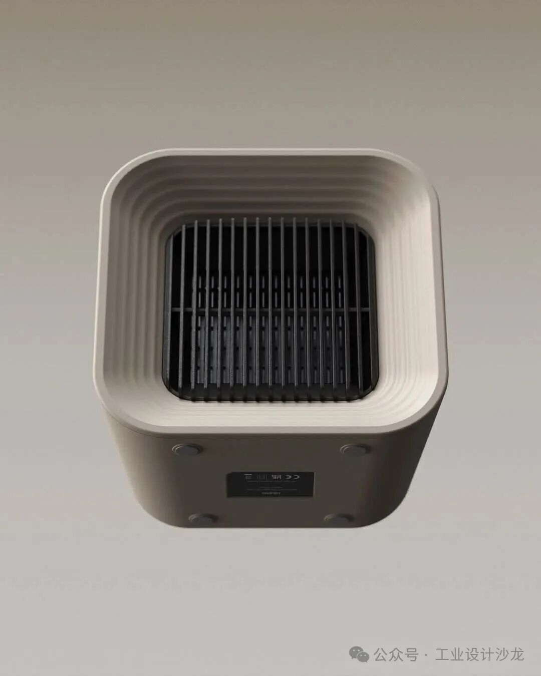 方形电器顶部设计,带环形纹理