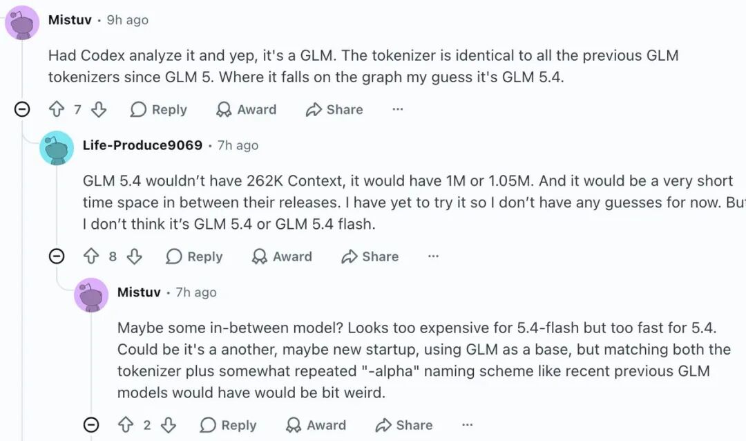 Reddit 讨论 Union Alpha 分词器与 GLM 相同