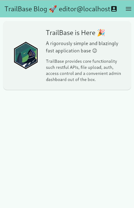 TrailBase 博客 Flutter 客户端示例:移动端布局展示同一篇文章