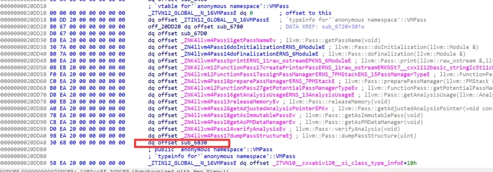 IDA中显示的函数地址引用