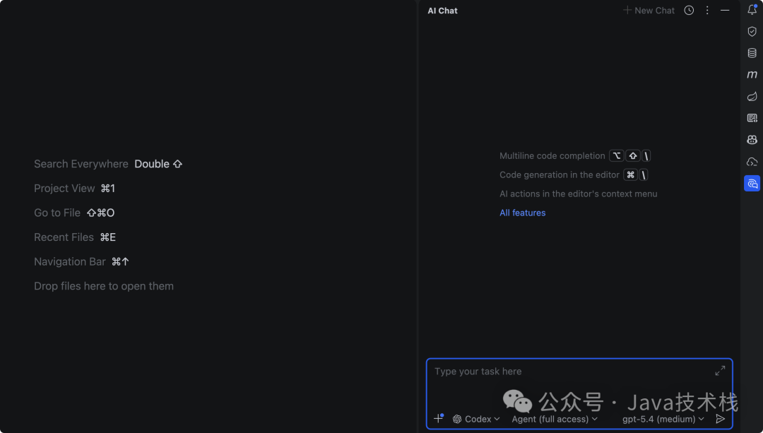Codex AI 聊天主界面