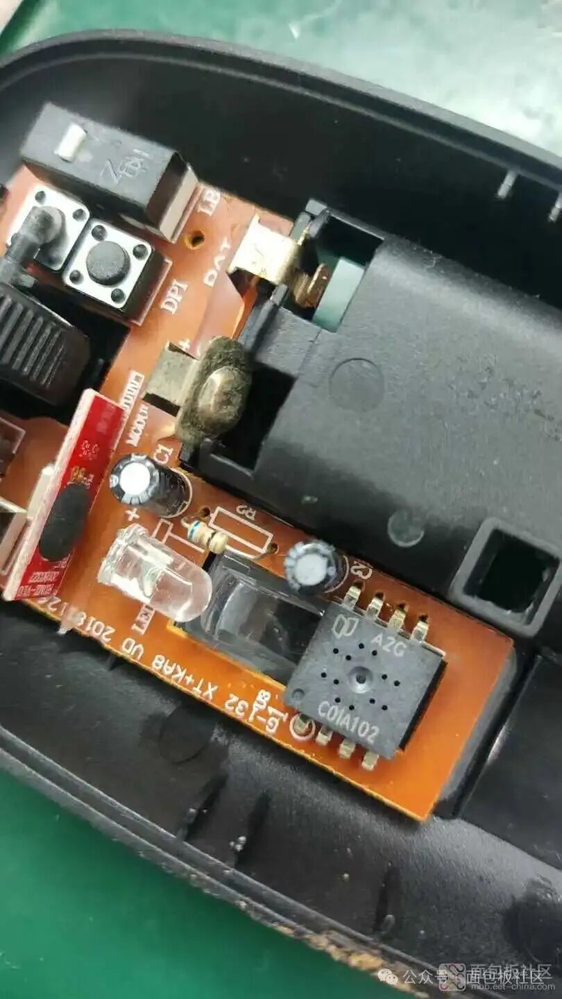 鼠标主板LED光学组件与电容元件