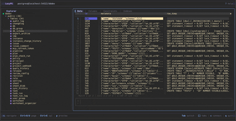 lazypg 表格数据实时过滤演示