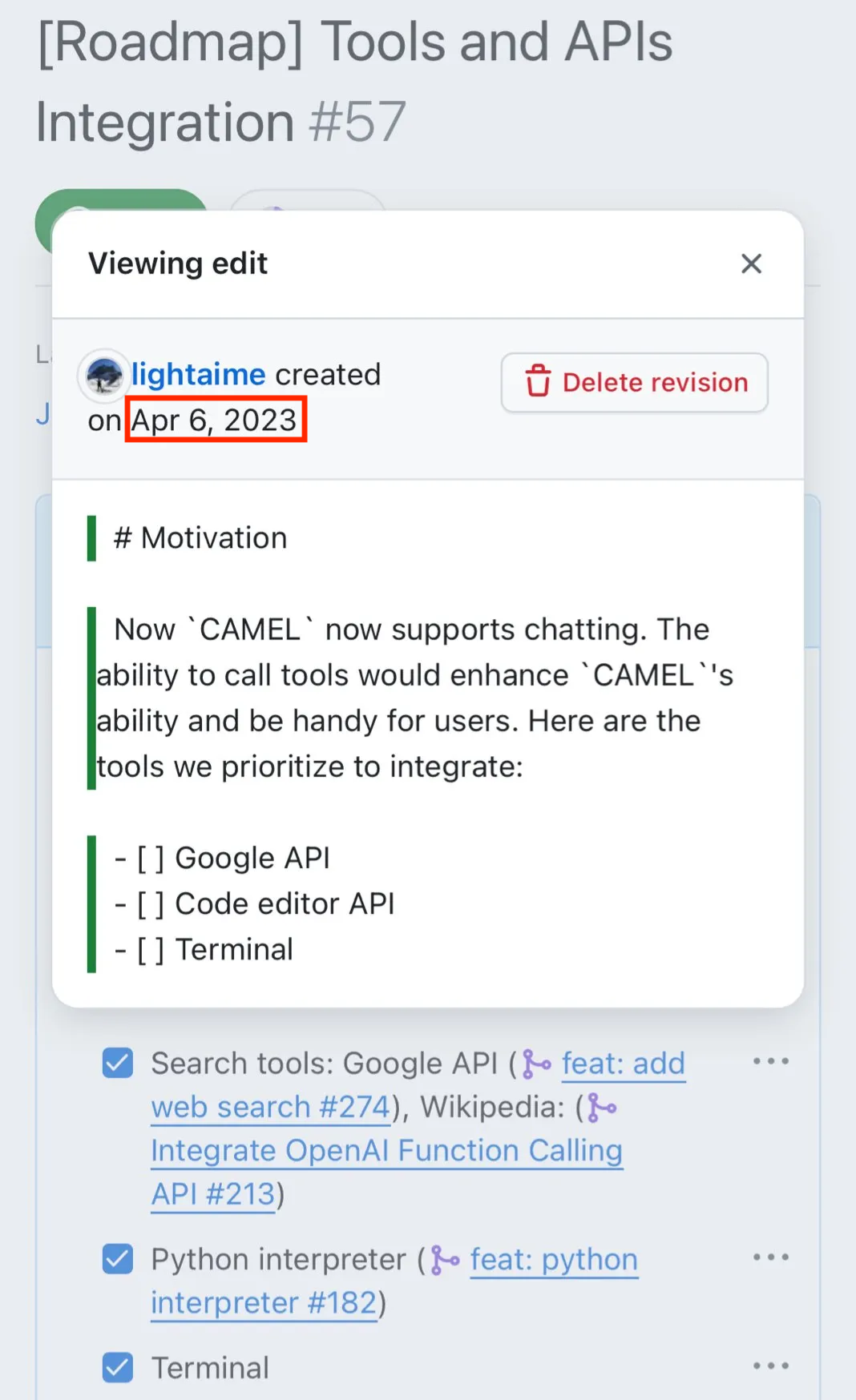 CAMEL项目的早期工具集成路线图