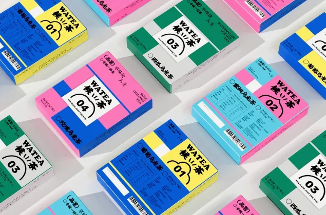 WATEA多色包装盒斜向排列