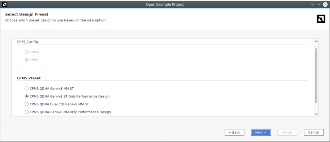 选择设计预设界面