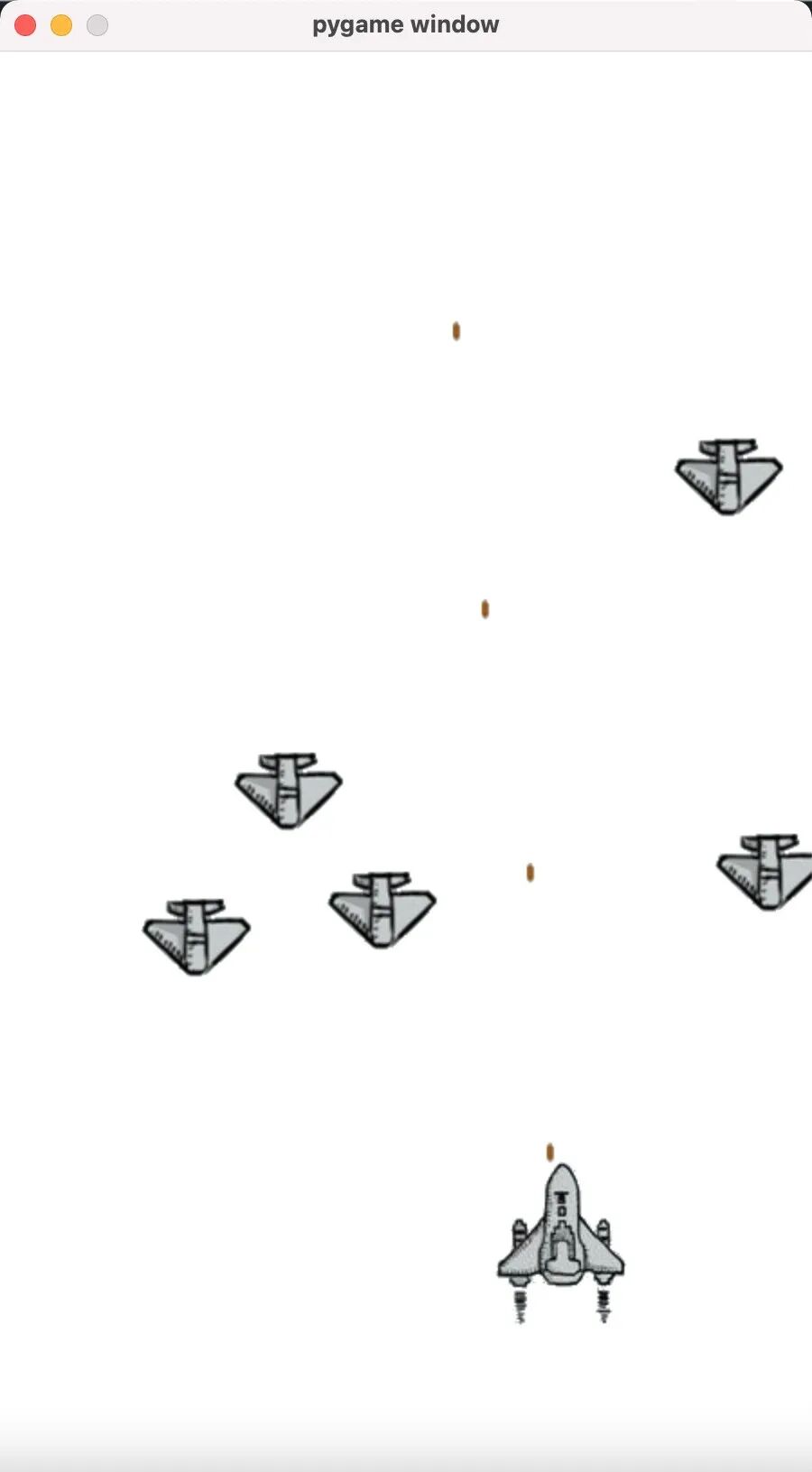 玩家飞机发射子弹攻击敌机的游戏画面