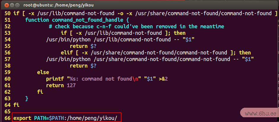 bash.bashrc配置文件中export PATH