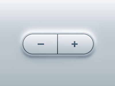 带有加减号的圆形按钮设计细节