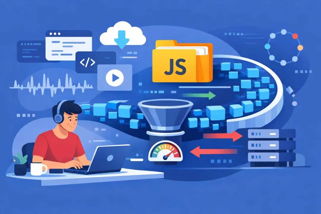 JavaScript流式处理与性能优化概念图