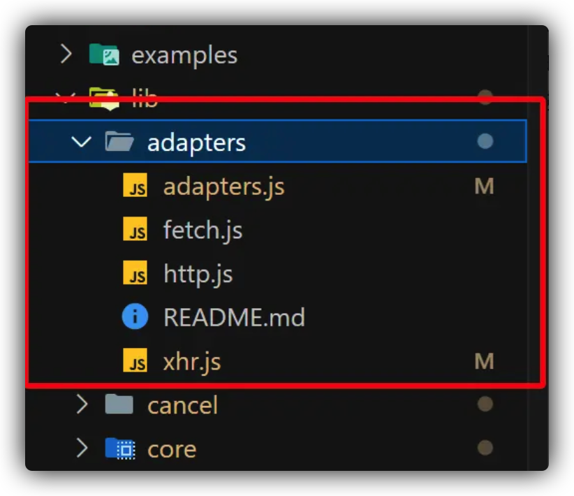 axios源码lib目录下的adapters文件夹结构
