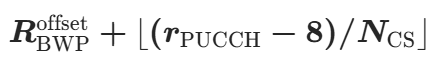 PUCCH资源序号大于8时第二跳PRB位置公式