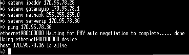 U-BOOT 设置 IP 并 ping 通主机