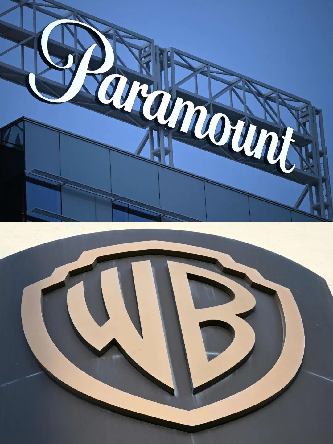 Paramount 与华纳兄弟 (WB) 品牌标志