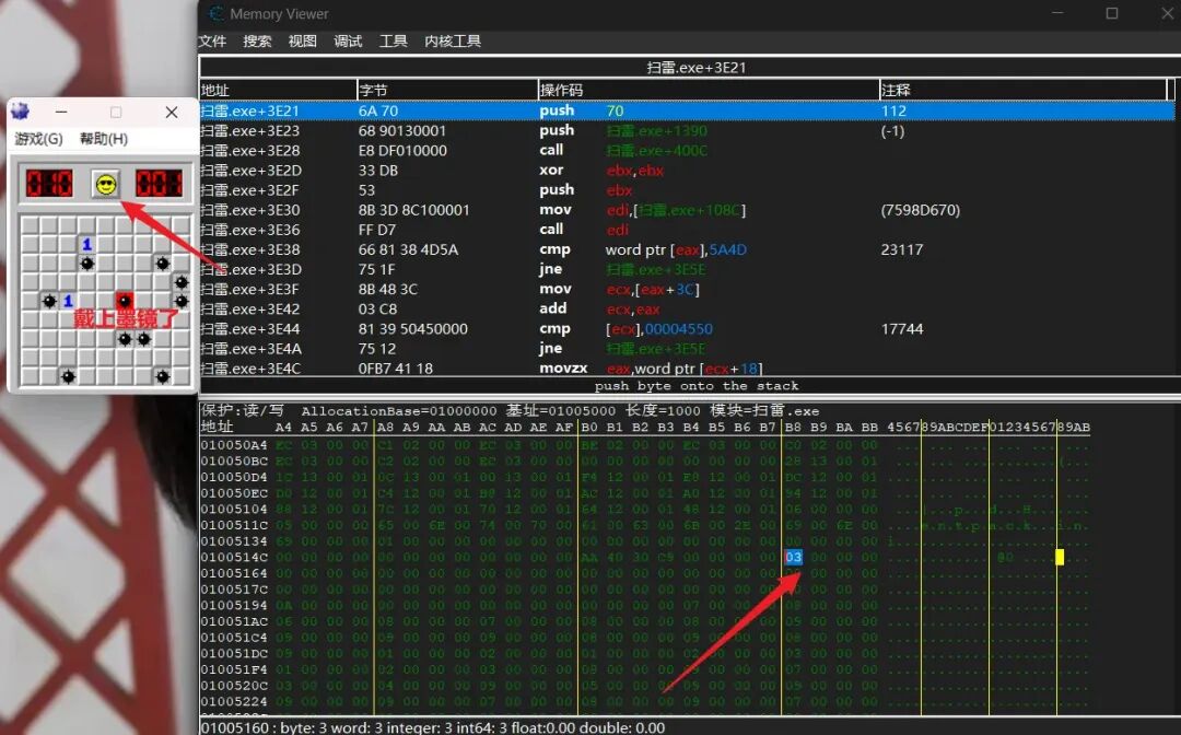 查看内存数值格式