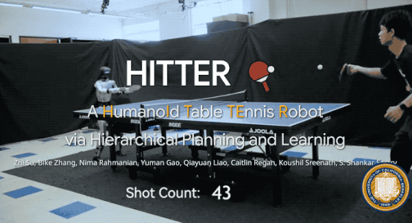 人形机器人打乒乓球动图