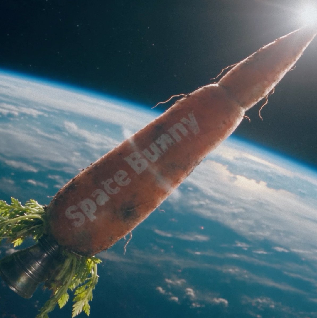 Space Bunny 玉兔胡萝卜火箭模型图