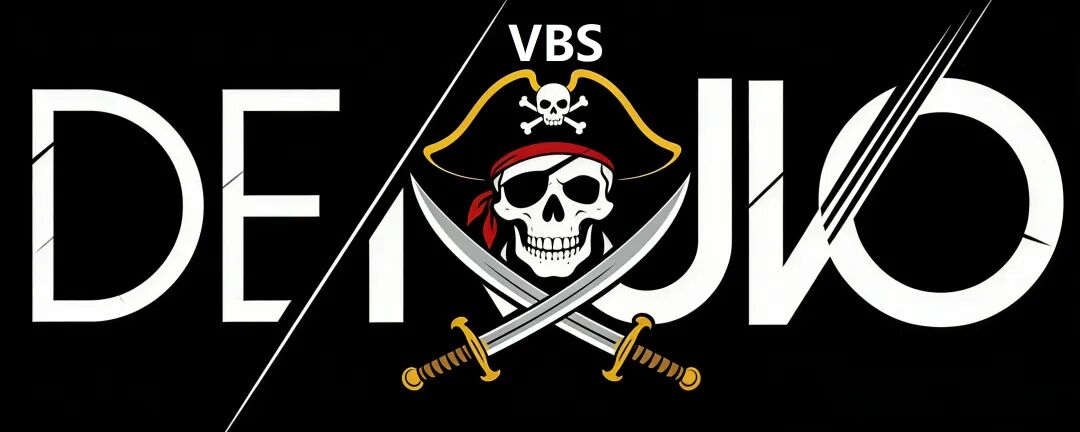 带有海盗图案的VBS破解工具标志