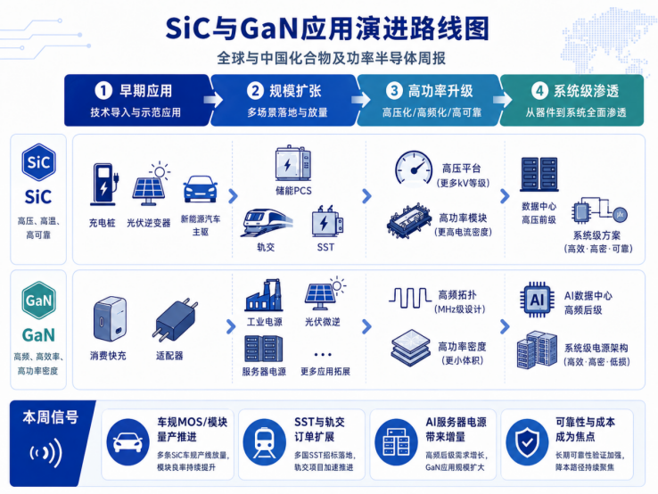SiC与GaN应用演进路线图