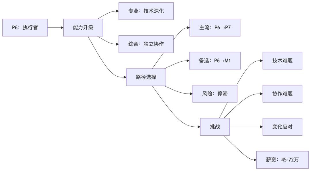 阿里巴巴P6职级从执行到独立的能力升级路径图