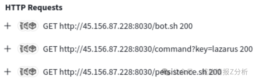 脚本发起的HTTP请求记录