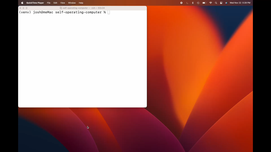 Self-Operating Computer终端运行截图