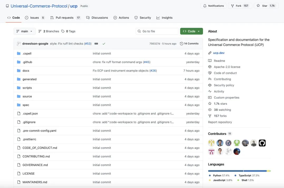 UCP GitHub仓库页面
