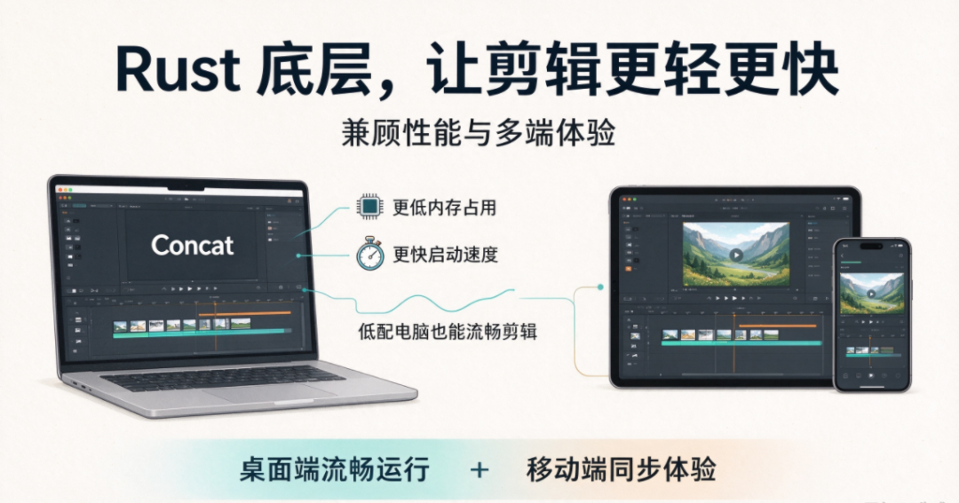 Concat Rust 架构性能宣传图