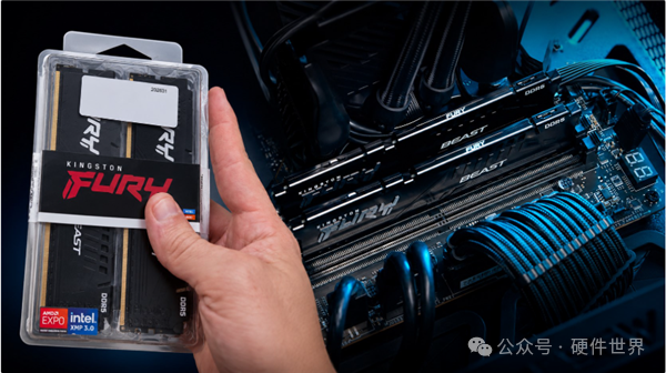 金士顿Fury Beast DDR4内存条包装与已装机效果展示