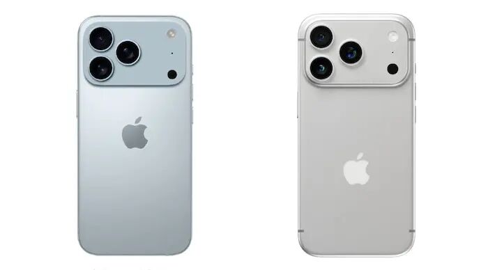 iPhone蓝色与银色背面对比