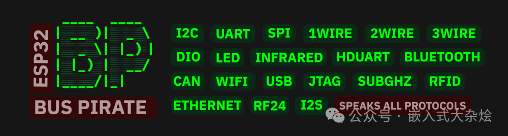 ESP32-Bus-Pirate支持的协议列表