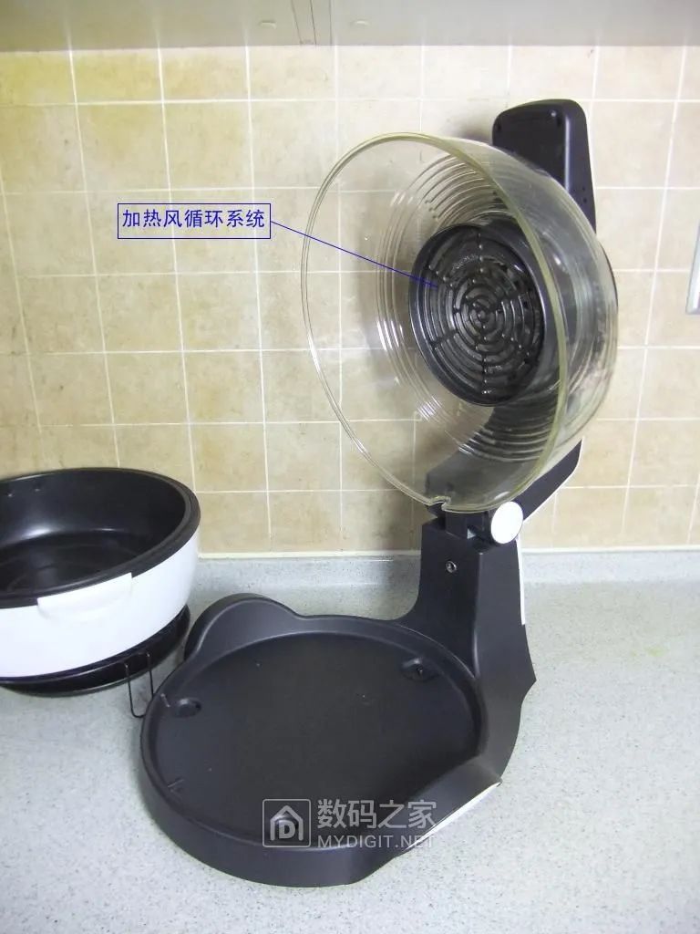 空气炸锅内部加热风循环系统