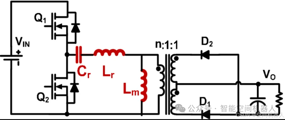 LLC半桥谐振变换器基本拓扑结构